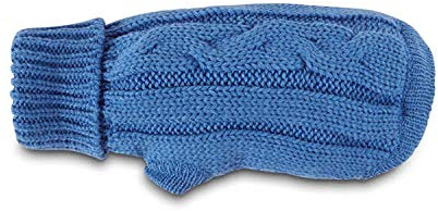 WOLTERS Zopf-Strickpullover, Hundepullover, Riverside Blue, Größe: 50 cm