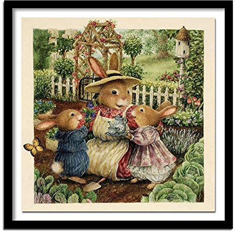 5D DIY Diamant Malerei Kits Voll Bohren Peter Rabbit Erwachsene Kinder Kristall Strass Mosaik Diamond Painting Art Kreuzstich Stickerei Craft Wohnzimmer Schlafzimmer Wanddekor 30x30cm