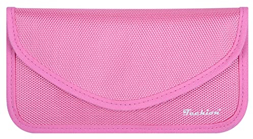 Techion Signalblockierende Tasche, RFID-Faraday-Tasche, Brieftaschen-Hülle für Handy und Autoschlüssel, Privatsphäre, Anti-Hacking, Rosa