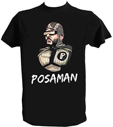 UZ Design T Shirt Posaman Lillo Uomo Bambino Maglietta Divertente Supereroi Humor, Uomo - XL