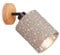 BRILONER - Wandleuchte Innen mit Sternenhimmel, Lampenschirm aus Stoff, schwenkbar, Wandlampe innen, Wandstrahler, Wandlicht, Wandbeleuchtung, Schlafzimmer, Flurlampe, 13x15 cm, Taupe