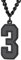 Supcare Herren Zahl 3 Halskette Nummer Drei Anhänger Glückszahl Anhänger Hip Hop Rapper Modeschmuck Accessoire für Jungen