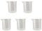 Cylindre - 5 pièces de 100 ML Gobelet doseur Transparent Gobelets doseurs en Plastique de Laboratoire Nice and Professional