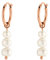 Heideman Ohrringe Maja Damen - aus hochwertigem Edelstahl - silber gold rosegold farbend poliert - Ohrcreole für Frauen mit Perle weiss - Ohrschmuck 3cm lang hängend