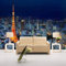 Peler Et Coller Papier Peint Mural 3D Photo Murals Paris Tour Eiffel Paysage D'Architecture Urbaine 140(L)X70(H) Cm Amovible Amovible Moderne Décoration Murale Panorama 3D Effet Mur Chambre Salon Can