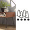 ShiShi Lot de 4 Pieds Hairpin, Jambe de Table en Épingle à Cheveux, Pieds Hauteur 20 cm, Pieds en Acier, Pieds Meuble Scandinave, Noir A