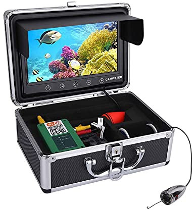 Samnuerly Ultraschall-Fischfinder, 10-Zoll-Farbmonitor, 30 m Kabel, 1000 TVL WiFi, Unterwasser-Angelkamera, Fischfinder, 5 Mobile Geräte, Live-Anzeige