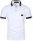 KUNJLELP Men's Regular-Fit Cotton Short Sleeve Polo Shirt Casual Golf Polos,White 01,L