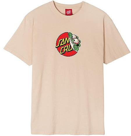 Santa Cruz Beware Dot Front T-Shirt Herren Oat, M