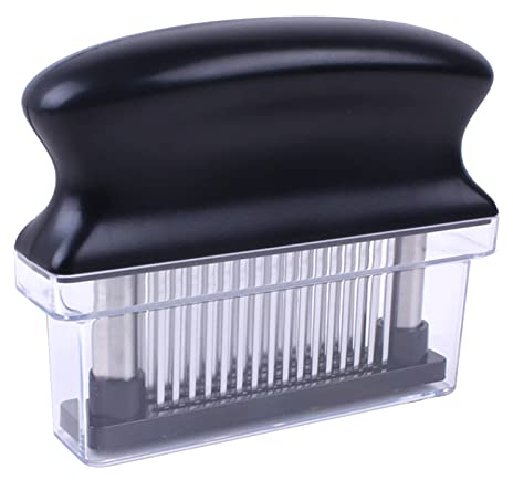 Inteneritore Per Carne Inteneritore Per Aghi Inteneritore Per Carne Manuale in Acciaio Inossidabile 48 Lame Inteneritore Per Carne Strumento di Cottura Per Intenerire Bistecca di Manzo Pollo(Nero)