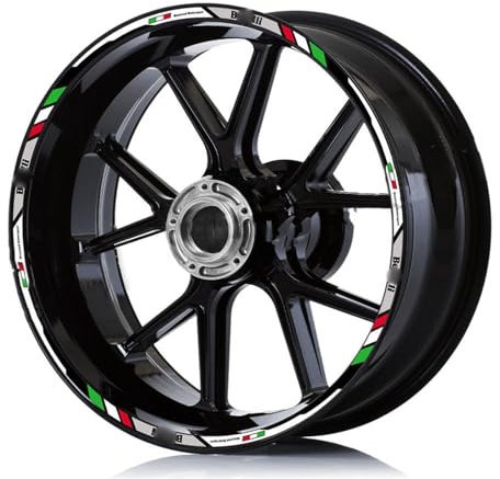 Riflettente Moto Wheel Rim Sticker Decal Italia Nastro della Banda per Benelli TNT1130/300/600 Leoncino TRK502 C/520 302S (Color : 1)