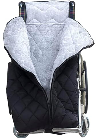 Rollstuhl-Heizdecke, Leichte Rollstuhl-Decke mit Reißverschluss und Villus, Rollstuhl-Abdeckung für Erwachsene Rollstuhl Cosy Rollstuhl Warm Covers Bein und Unterkörper Universal fit für Rollstühle