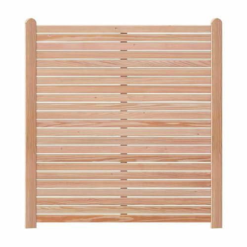 Endorphin® Holzzaun aus Lärche [180 x 180cm] | 7x Zaunelement & 8x Holz-Pfosten | Gartenzaun Holz inkl. Schrauben und Winkel | Sichtschutz Garten mit Rhombus-Technik | Lamellenzaun aus Lärchenholz