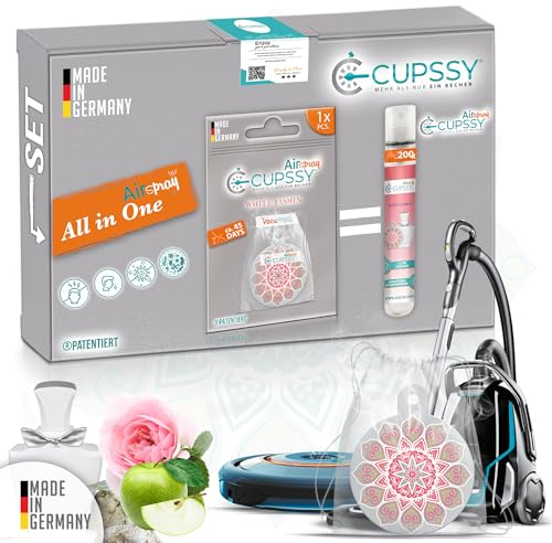 Cupssy Staubsauger Duft: White Jasmin Parfüm - 1X AirSpray für Ihr Staubsauger und Haushalt