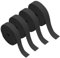 Gummiband, Elastisch Band, Gummibänder, Gummiband zum Nähen für Hose Rock Perücke Kleidung, Breite 10mm, 20mm, 30mm, 40mm, für Nähen, Nicht Leicht Verformbar, DIY Handgemacht, 5M Schwarz, 4 Stück