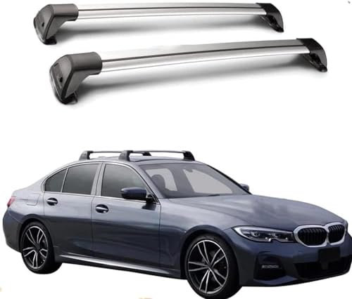 FENGJP Auto Dachträger für BMW 3-Series G20 Sedan 2019, Autoteile abschließbar geschlossener Querträger Dachgepäckablage Zubehör