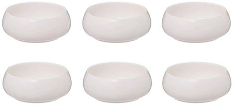 Secret de Gourmet - Lot de 6 Coupelles en Porcelaine Nora 15cm Blanc
