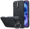 ESR for 2024 Case, MagSafe Silicone Case with Stand, Military-Grade Protection, Built-in Camera Stash Stand, Magnetic Phone Case for 2024, Cloud Series, Black