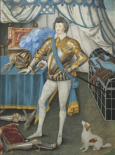 PSVDCTOO Gefeiert Wandbilder Kunst Poster Poster Bilder Porträt von Sir Mildmay Knight of Apethorpe Northants von Nicholas Hilliard Vintage Wandbild für Heimdekoration 60x90cm