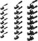 GUTERTOP 21 Stück Reparatur Reißverschluss Reparatur Set, 3 Größen Fix Reissverschluss Zipper, Ersatz Zipper für Reißverschlüsse (Schwarz)