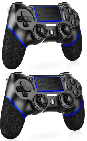 Lyyes PS4 Controller 2 Pack, Wireless PS4 Controllers with Non-Slip Grip Motion Sensing Compatible for PS4 Console
