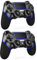 Lyyes PS4 Controller 2 Pack, Wireless PS4 Controllers with Non-Slip Grip Motion Sensing Compatible for PS4 Console