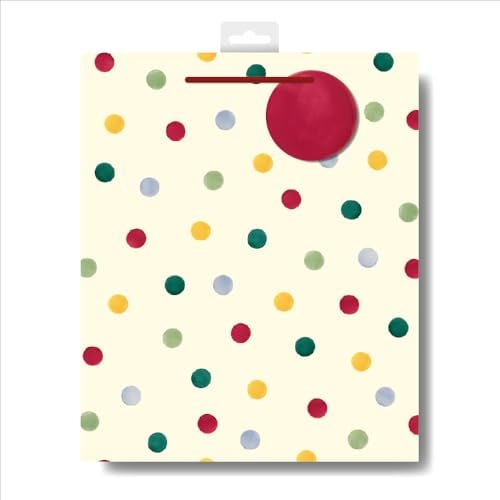 Emma Bridgewater Polka Dot Large Gift Bag Gift Wrapping Accessory 613708 by Woodmansterne