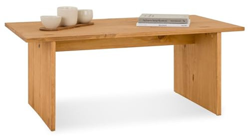 IDIMEX Couchtisch Salto aus massivem Kiefernholz, gebeizt/gewachst - minimalistischer Wohnzimmertisch, rechteckig, Sofatisch für jedes Wohnzimmer passend