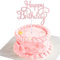 Happy Birthday Cake Toppers Glitter Happy Birthday Cake Decorations, Cute Birthday Cake Topper for Celebrations Anniversary for Party Photo Props (Rose gold)