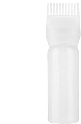 Hair Dye Brush Bottle - Root Comb Applicator Bottle | Hair Oil Applicator Container | Shampoo Comb Applier Brush Tool For Salon Coloring Dying Oil | Applier Scalp Care Container