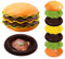 Cxqbsmy Schüsseln Teller Sets, Kreatives Nette Hamburger-Design 7-teiliges Geschirr-Sets, Abendessen Dessert Teller, Beilagen, Küchenteller und Schüssel-Set Für Zuhause Und Urlaub