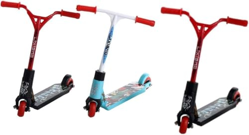 Xixieeu Mini Finger Scooter Set, 3 Stück, 2 Schwarz und 1 Blau, Trick Board Zubehör für Party Favors