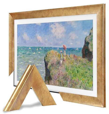 TV Guard Frame TV Bezel, Compatible With Samsung The Frame TV, 43 Inch, Matte Gold, Suitable for Wall Mounted Televisions