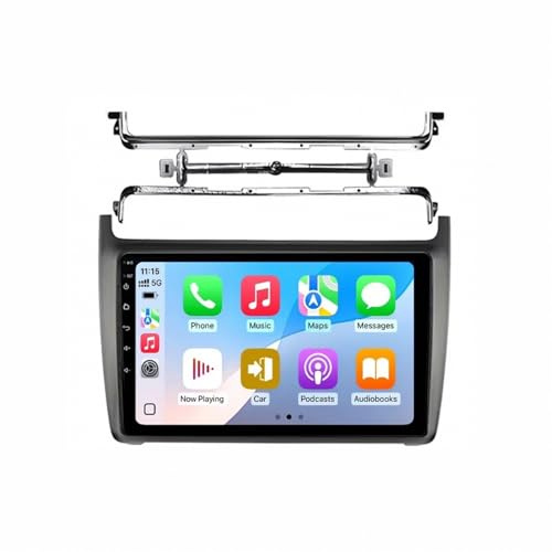 Car Radio para Volkswagen Polo 2011-2016 9 Pulgadas Android 15 Reproductor Multimedia con Ahd Controles en El Volante para, 4 Core 2G+64G