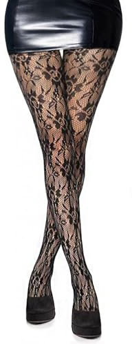 Simply Joshimo Womens Black Patterned Fishnet Net Tights/Ladies Fashion Pattern Pantyhose (Striped)