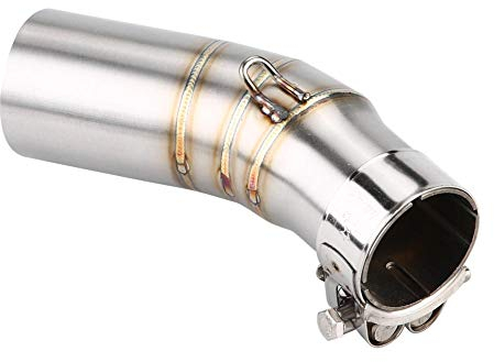 Tubo centrale per moto, tubo centrale di scarico superficie lucida per refitting moto Connettore di Scarico del Motociclo Tubo di Scarico per Tubo Centrale, per Kawasaki Ninjia 400 18-19
