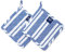 Encasa Homes 8 inches Oven Microwave Potholders (2 pc Set) for Kitchen Cooking & Baking - Heat Resistant, Thick & Safe, Protection of Hands from Hot Utensils, Grill, BBQ - Blue Stripes
