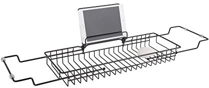 Present Time Pont de Baignoire Design métal Iglo - L. 61/86 cm - Noir
