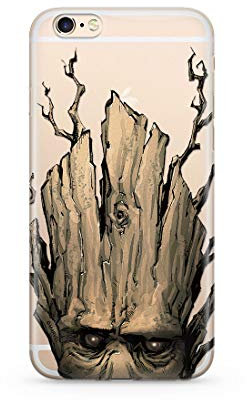 ERT GROUP mobile phone case for Apple Iphone 6/6S original and officially Licensed Marvel pattern Groot 002 optimally adapted to the shape of the mobile phone, partially transparent