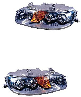 Scheinwerfer Set links & rechts Hauptscheinwerfer Frontscheinwerfer Halogen H1/H1 mit Glühlampe ohne Elektromotor für Model Punto 188_ 188AX