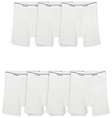 Fruit of the Loom Men's Coolzone Boxer Briefs (Assorted Colors), 7 Pack-White, M (Pack of 7)