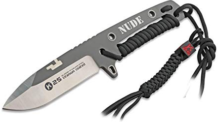K25 Unisex – Erwachsene Nude feststehendes Messer, Grau, 23,5 cm