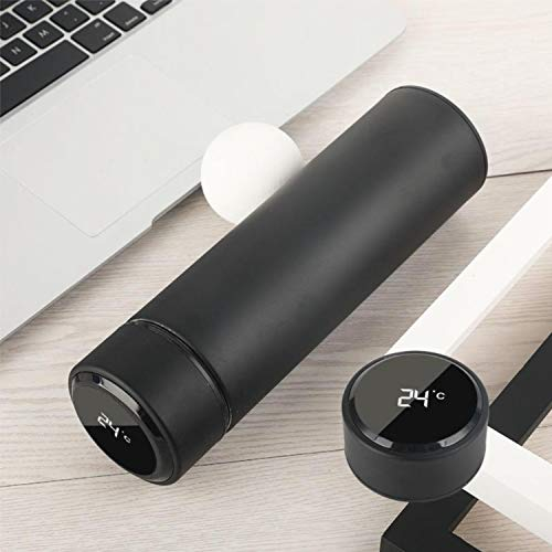 HashOne Taza de viaje inteligente de 500 ml con pantalla LED de temperatura, taza de café inteligente, taza al vacío, termo de agua, botella de bebida caliente, ideal para oficina, gimnasio, al