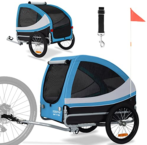 DOGGYHUT® TOBI Large Hundefahrradanhänger bis 35 kg Hundeanhänger Fahrradanhänger für Hunde mittelgroße und große Hunde 80502 (BLAU)