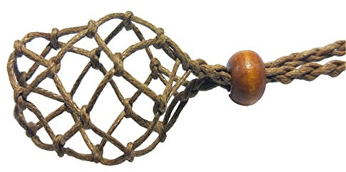 MNSYD Collier Cordon Porte-Pierre Vide Collier Cordon pour Cristaux, Pendentif Porte-Pierre Porte-Collier Réglable Pendentif DIY Collier Cage Cordon Collier Porte Pierre,Marron grand