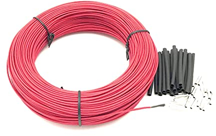 KEPOHK Heizung Fußbodenheizkabelsystem aus 2,1 mm 17 Ohm 24K Kohlefaserdraht