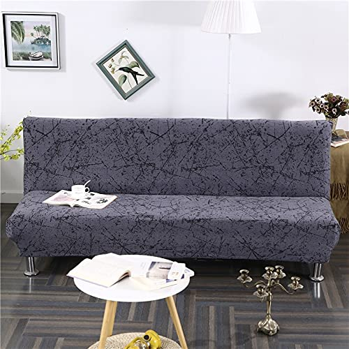 Sofabezug Ohne Armlehnen, Moderner Druck Sofabezug 3 Sitzer Ohne Armlehne Stretch Couch überzug Armlose Sofabettüberzug für Faltbares Schlafsofa Ohne Armlehnen (Color : B, Size : L (170-210cm))