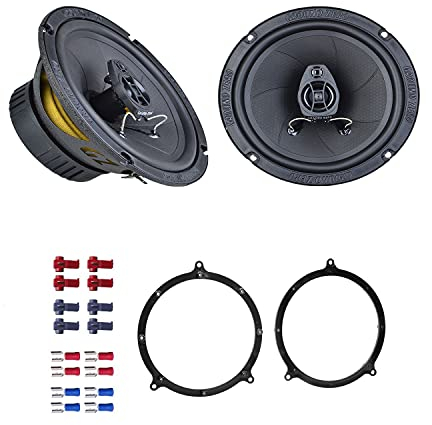 Ground Zero GZIF 6.5 Lautsprecher mit Einbauset kompatibel mit Audi A6 (C5/4B) 1997-2004 Türen vorne/hinten 240 Watt 165mm 2 Wege Koax