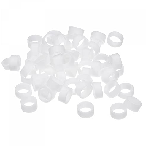 sourcing map 100 Stück Silikon Kautschuk Bänder Ringe Rutschfest 10mm Durchm. 1mm Dick 5mm Breit für Drahtseilkabeln Bündel Umwickeln