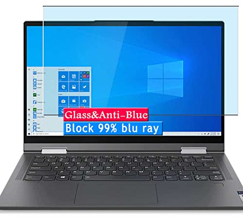 Vaxson Anti Blaulicht 9H Panzer Schutz Glas kompatibel mit Lenovo Yoga 5G 14 Laptop Schutzfolie Bluelight Display schutz folie Panzerfolie SchutzGlas folien PanzerGlas